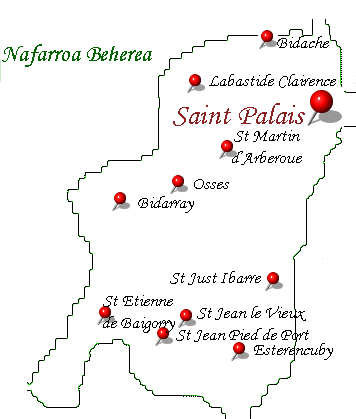 Carte Basse Navarre